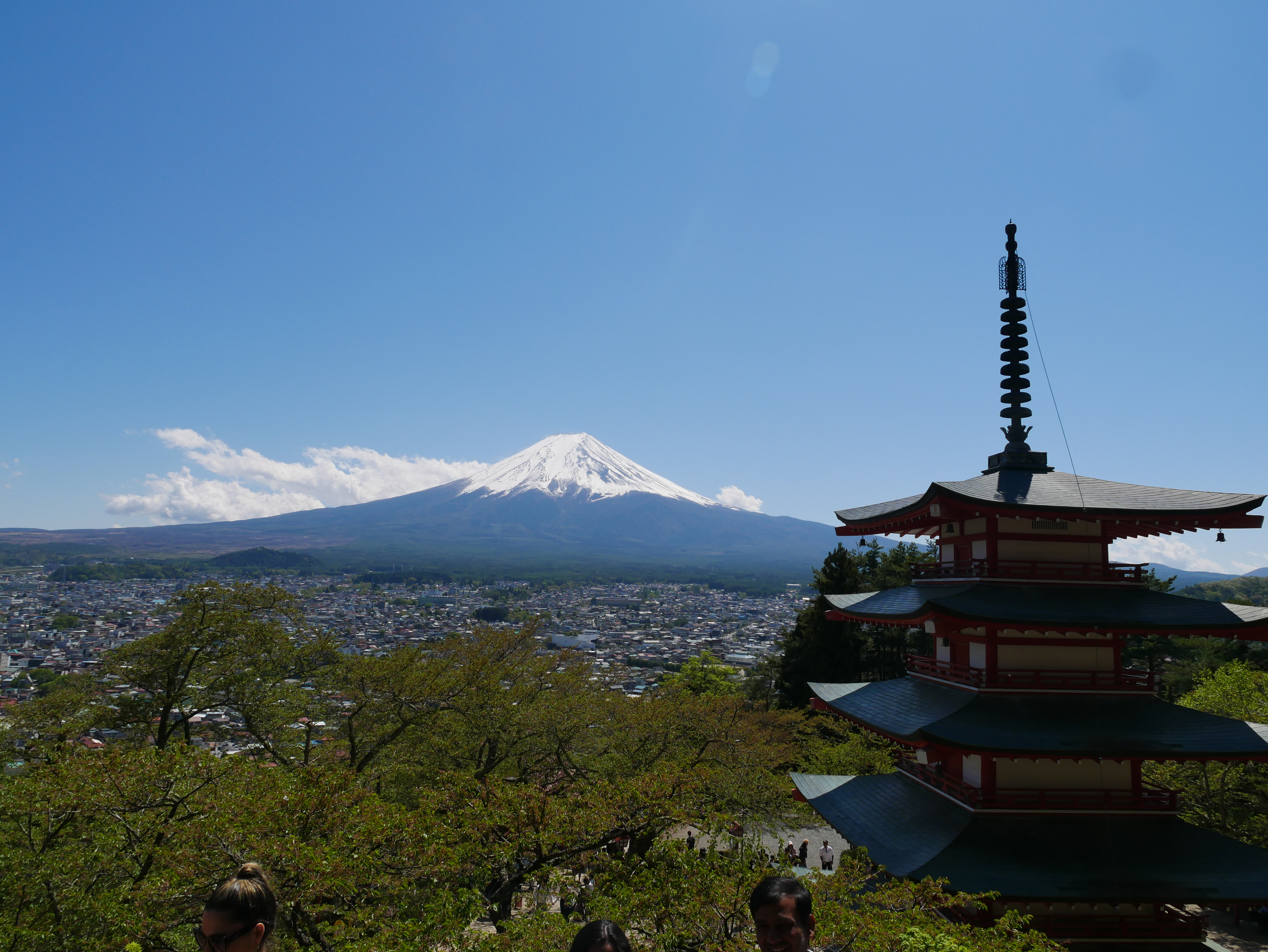 イラスト、写真、富士山一周の時の写真、新倉山浅間公園